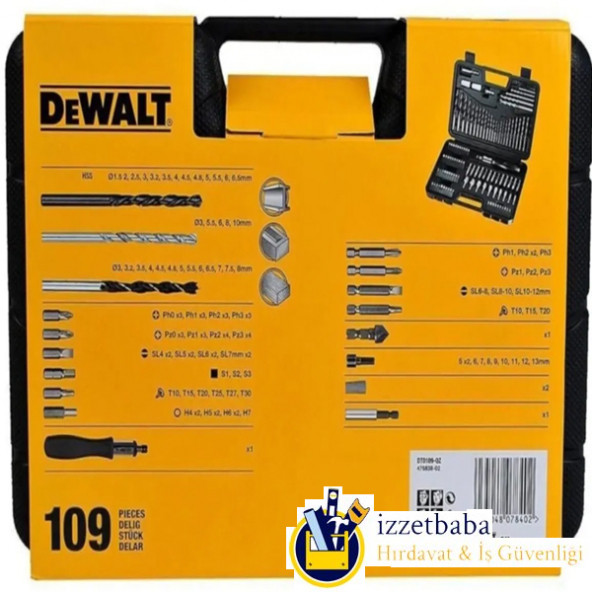 Dewalt DT0109 109 Parça Delme ve Vidalama Aksesuar Seti - Resim 3