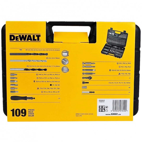 Dewalt DT0109 109 Parça Delme ve Vidalama Aksesuar Seti - Resim 4