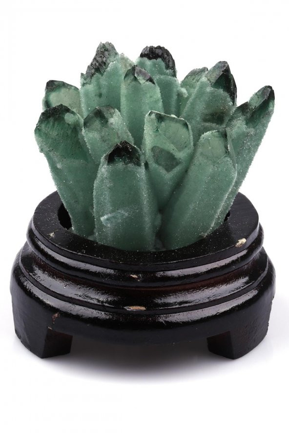 Yeşil Kuvars Doğal Taş Standlı Ham Parça