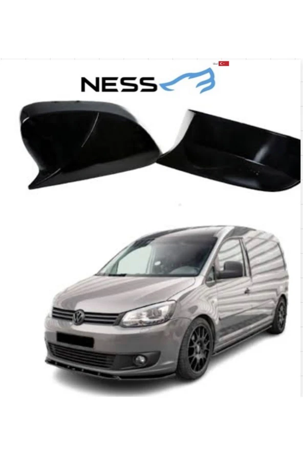 Ww caddy (2005-2014)piano black yarasa ayna kapağı - 2