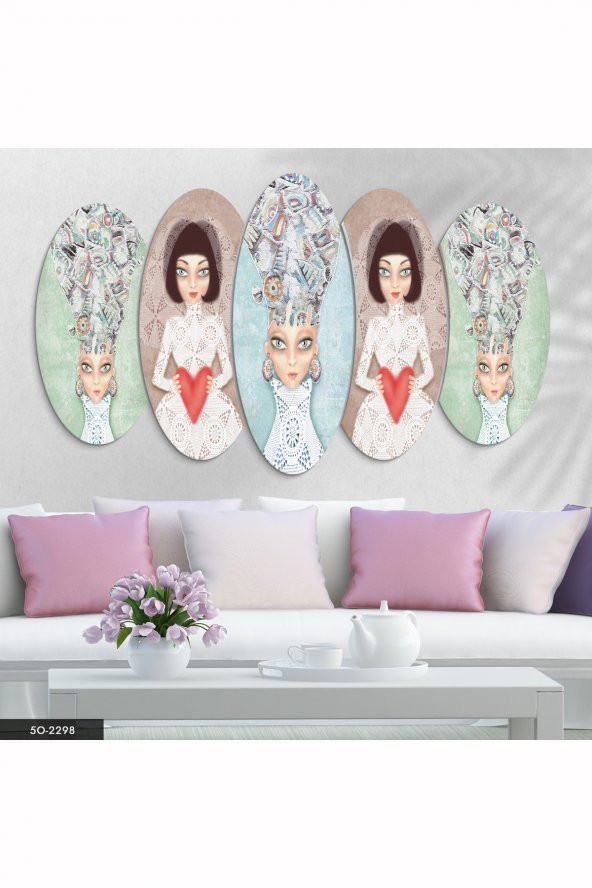 Evinemoda 5 Parçalı Mdf Tablo