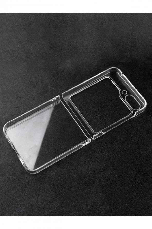 Samsung Z Flip 5 ile Uyumlu 2 Parçalı Şeffaf Kılıf - 3