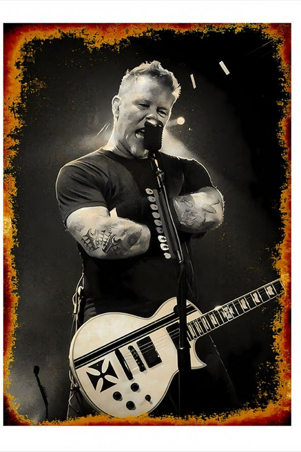 Karizma Tablo James Hetfield Model Ahşap Tablo 35cm X50cm