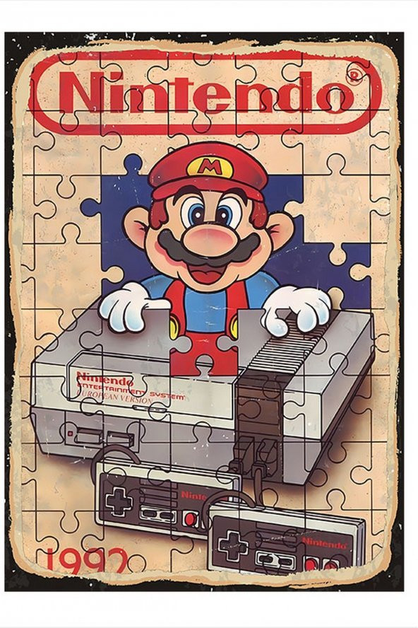 Karizma Tablo Nintendo Mario Hediyelik Mdf Tablo 50cmX 70cm