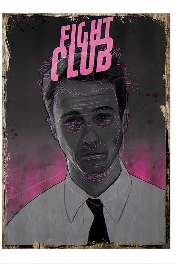 Karizma Tablo Fight Club Art Mdf Tablo 50cmX 70cm