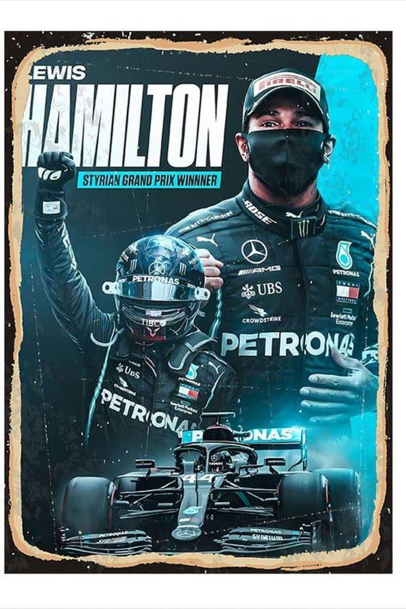 Karizma Tablo Lewis Hamilton Model Mdf tablo 25cmX 35cm