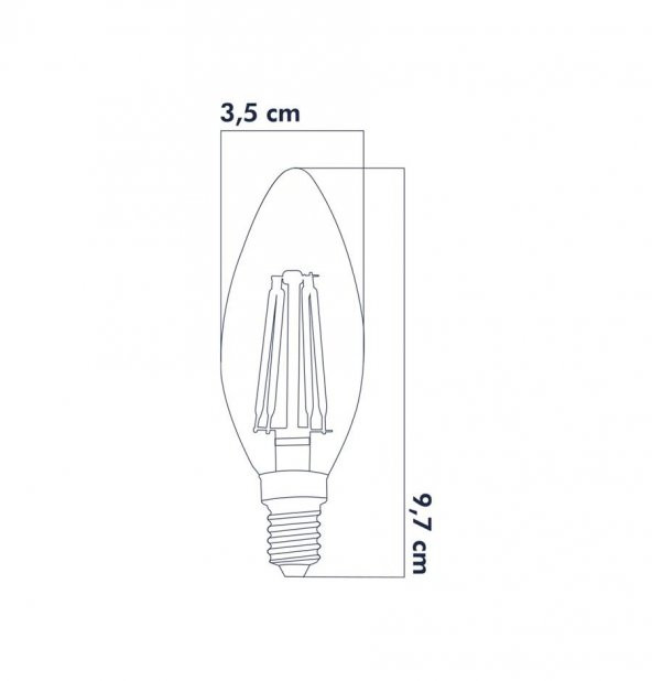 Heka Rustik Led Ampul 8W 3000K E14 (Gün Işığı) - 2