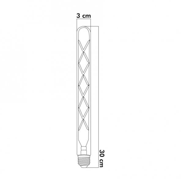 Heka Rustik Led Çubuk Ampul E27 8W 2500K Gün Işığı - 2