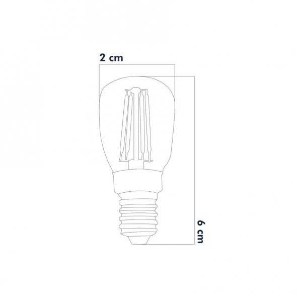Heka Led Rustik Ampul E14 C7 Ampul 2W 2700K Gün Işığı - 2