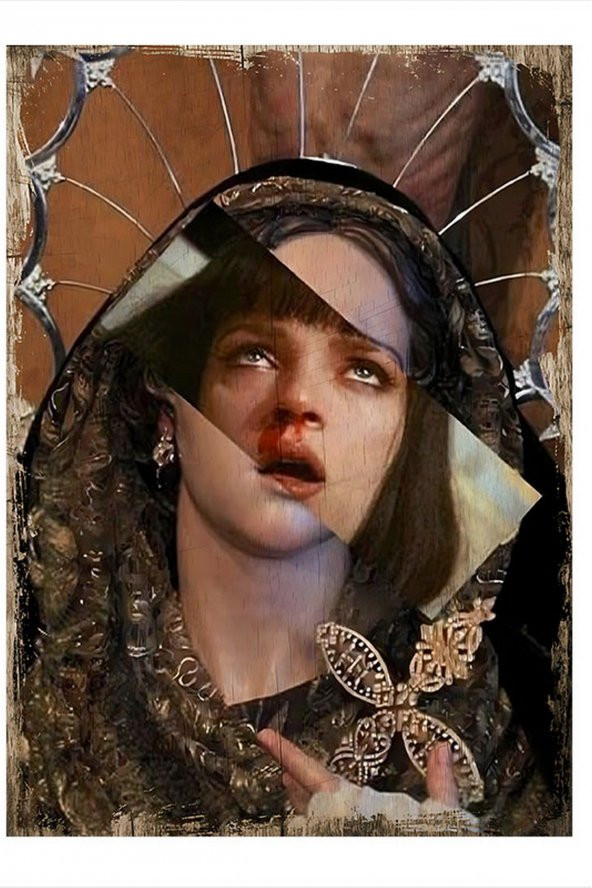 Karizma Tablo Azize Kadın Ucuz Roman Art Mdf Poster 50cmX 70cm - 1