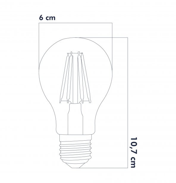 Heka 3 Renkli Led Filament Rustik Ampul 6W E27 A60 - 3