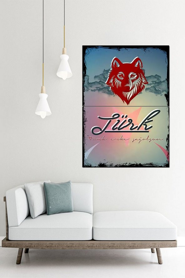 Karizma Tablo Kurt Ve Türk Mdf poster 70cmX 100cm - 2