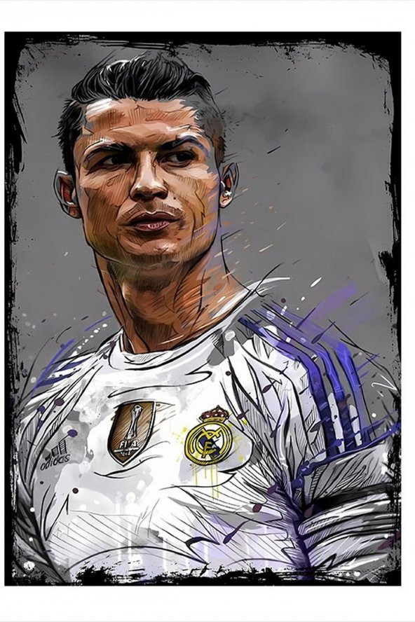 Karizma Tablo Cristiano Ronaldo Dekoratif Mdf Tablo 35cm X50cm - 1