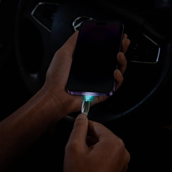 Baseus Led Işıklı Super Şarj 20W 1Mt İphone Şarj Kablosu İpad İphone 11 Pro 12 12 Pro Max Şarj Kablo - 10