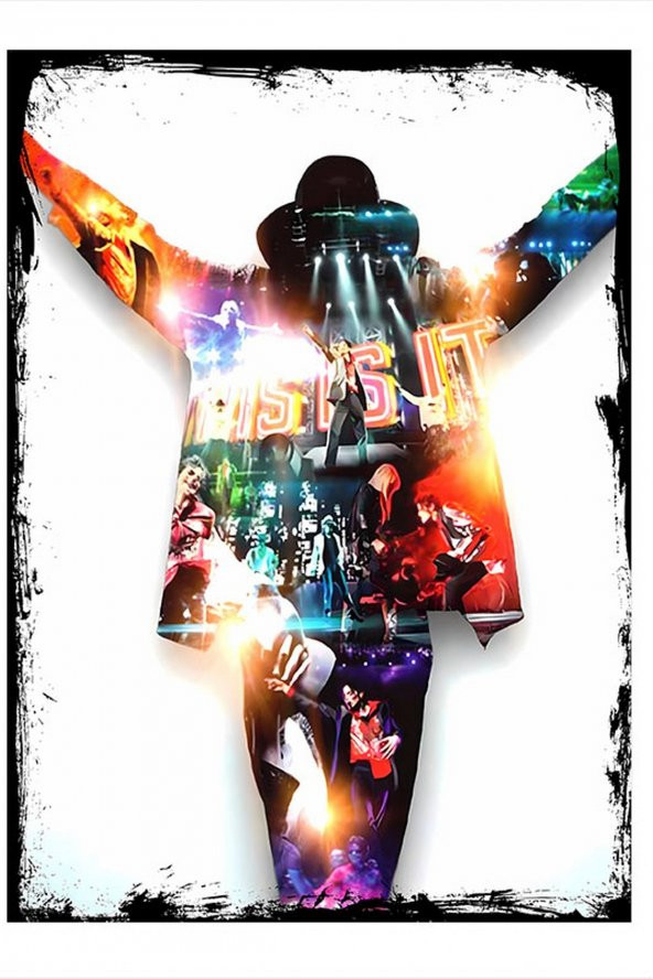 Karizma Tablo Michael Jackson Hediyelik Ahşap Tablo 35cm X50cm - 1