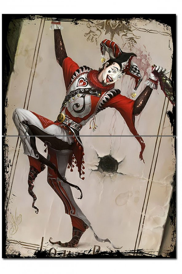 Karizma Tablo Joker Tarot Kartı Dekoratif ahşap Tablo 70cmX 100cm