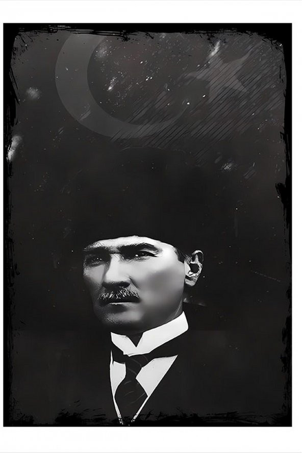 Karizma Tablo Mustafa Kemal Atatürk Tasarım Ahşap Tablo 18cm X 27cm