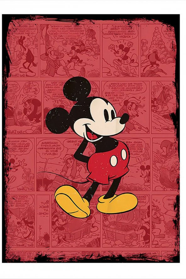 Karizma Tablo Mickey Mouse Tasarım Ahşap Tablo 35cm X50cm