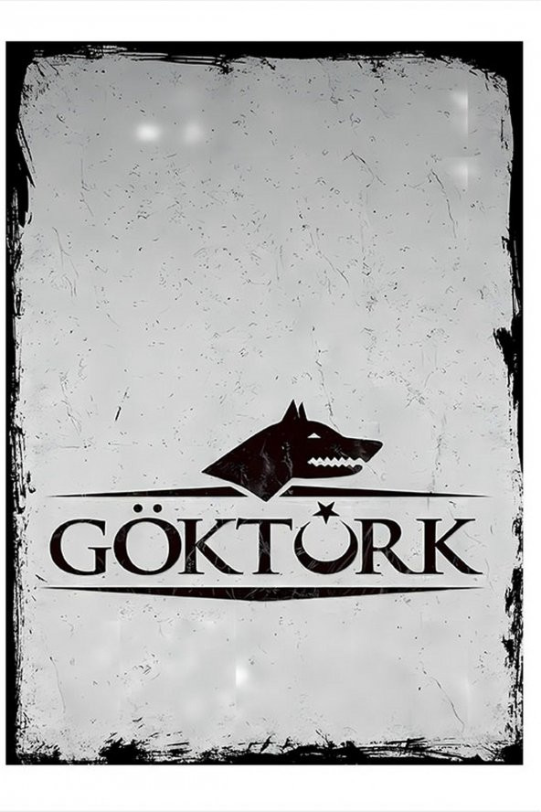 Karizma Tablo Göktürk Logo Desenli Ahşap Tablo 50cmX 70cm