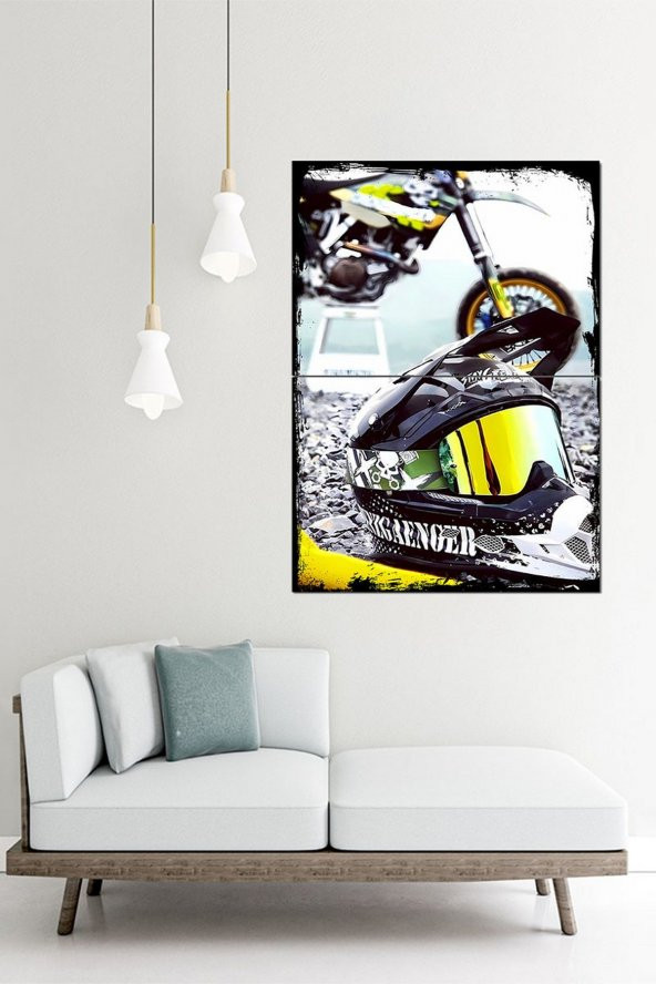 Karizma Tablo Motosiklet Kaskı Art Mdf Tablo 70cmX 100cm - 2