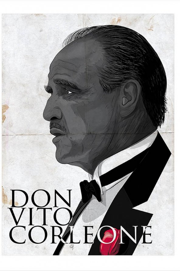 Karizma Tablo Don Vito Carleone Modern Ahşap Tablo 35cm X50cm
