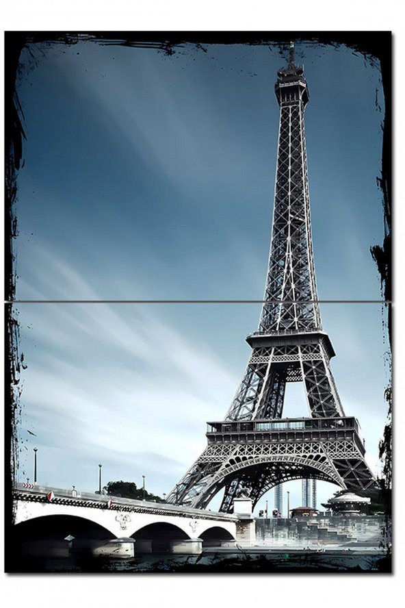 Karizma Tablo Eyfel Kulesi Dekoratif ahşap Tablo 70cmX 100cm
