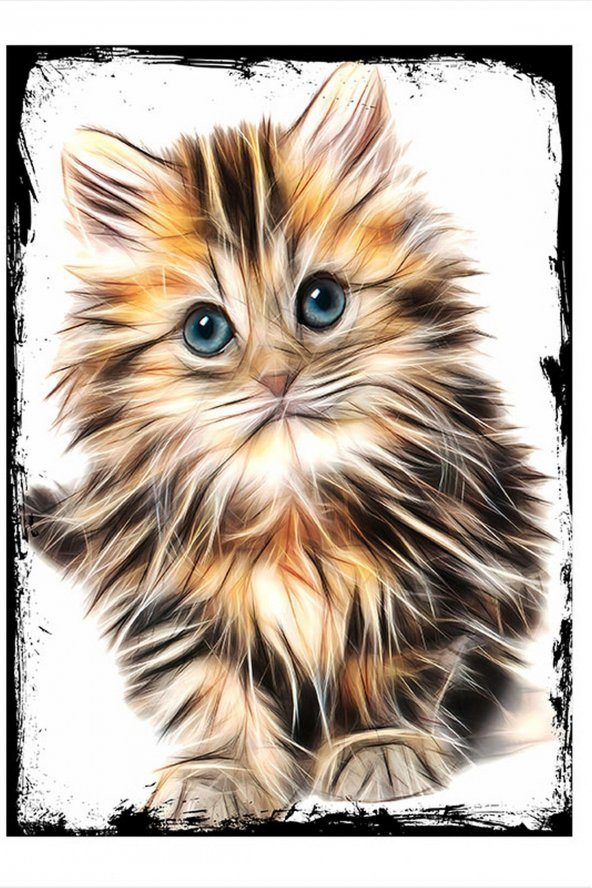 Karizma Tablo Yavru Kedi Mdf poster 35cm X50cm - 1