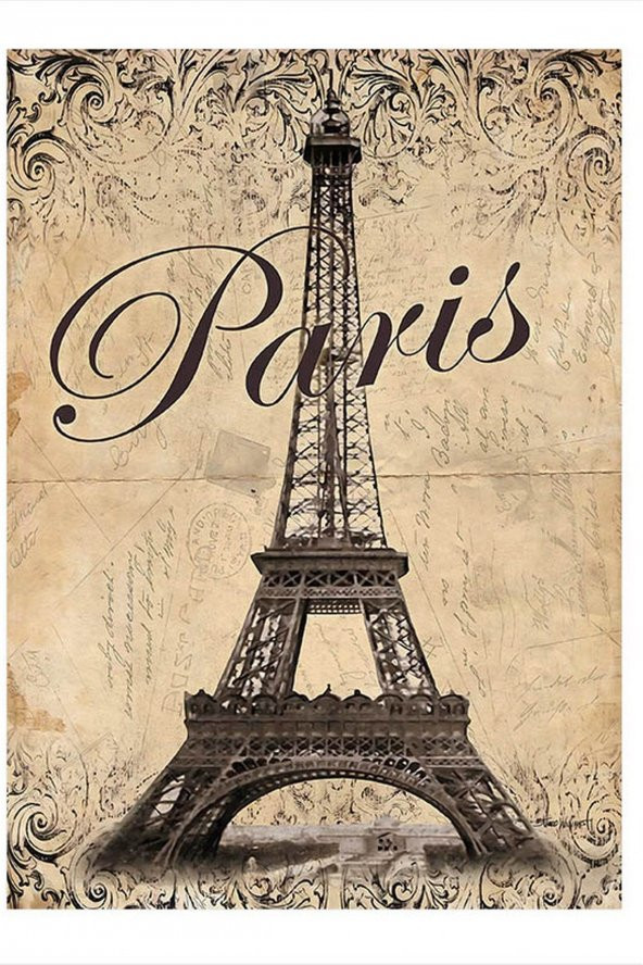 Karizma Tablo Paris Eyfel Kulesi Ve Evlilik Mdf Tablo 35cm X50cm