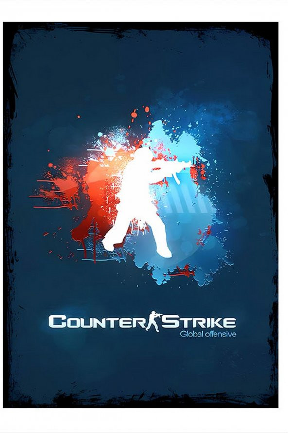 Karizma Tablo Counter Strike Dekoratif Mdf Tablo 50cmX 70cm