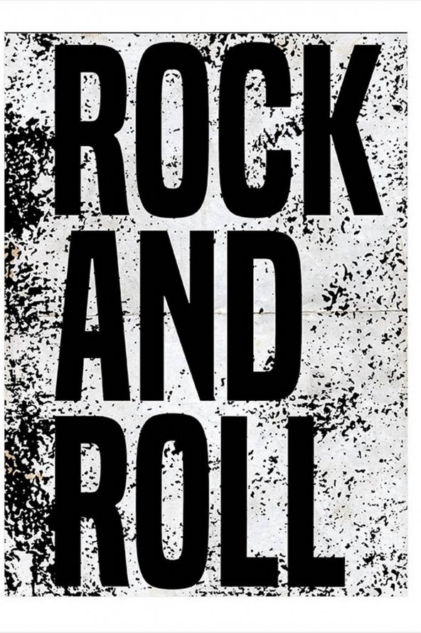 Karizma Tablo Rock And Roll Afiş Modern Mdf Tablo 18cm X 27cm