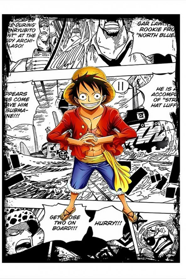 Karizma Tablo One Piece Luffy Mdf poster 35cm X50cm