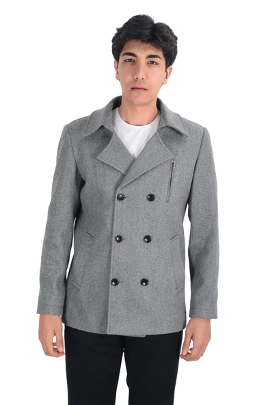 Cengiz İnler Kısa Kruvaze Erkek Kaşe Kaban - 10