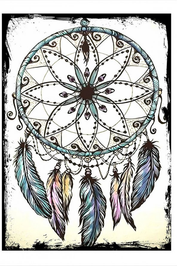 Karizma Tablo Dream Catcher Art Mdf Tablo 18cm X 27cm