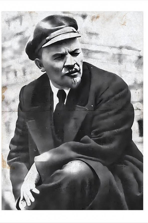 Karizma Tablo Vladimir Ilyic Lenin Hediyelik Ahşap Tablo 18cm X 27cm - 1