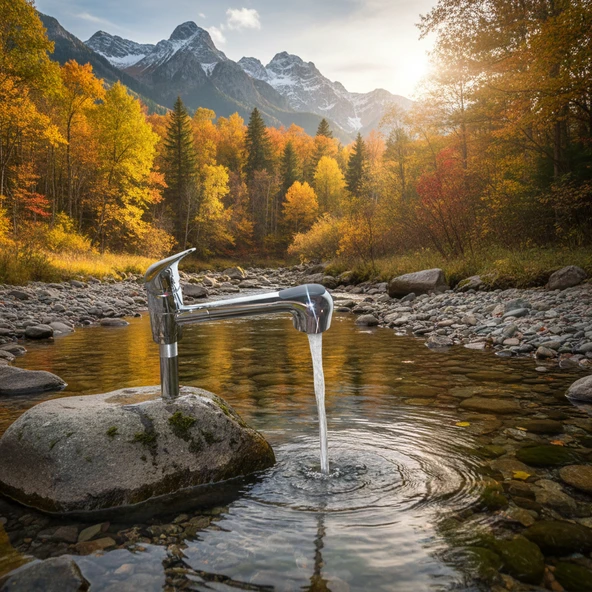 demirdokum pezzo spiralli mutfak lavabo bataryası - Resim 2