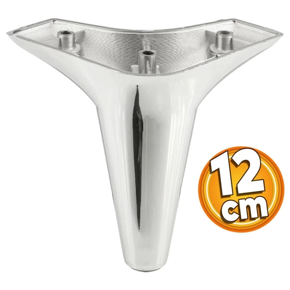 Aspen 6'lı Set Mobilya Tv Ünitesi Çekyat Koltuk Kanepe Baza Destek Ayağı Ayakları 12 Cm Krom M8 - Resim 2