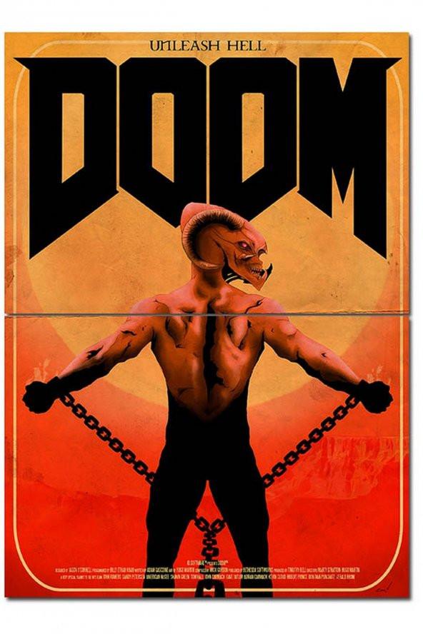 Karizma Tablo Doom Afiş Mdf poster 70cmX 100cm