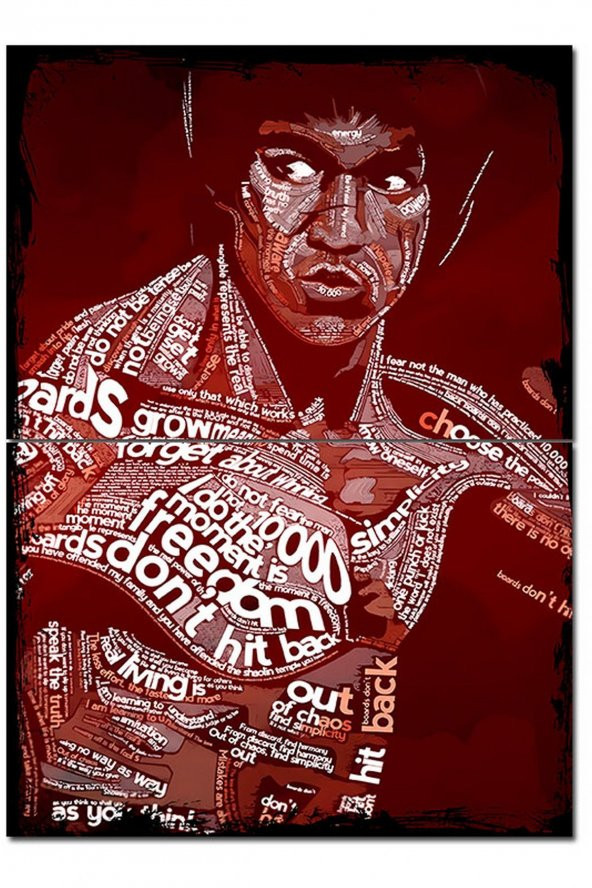 Karizma Tablo Bruce Lee Art Mdf Poster 70cmX 100cm - 1