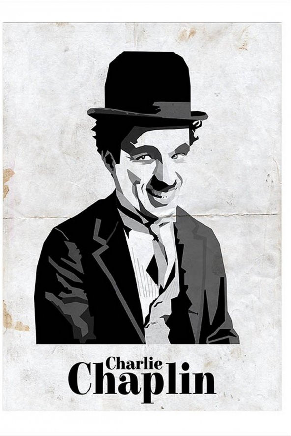 Karizma Tablo Charlie Chaplin Desenli Mdf Tablo 25cmX 35cm