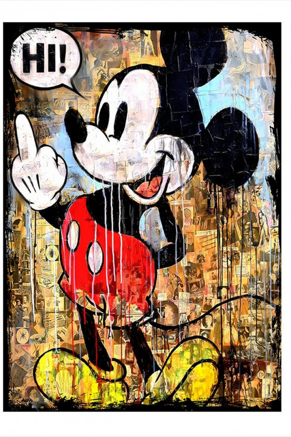 Karizma Tablo Mickey Mouse Modern Mdf Tablo 25cmX 35cm