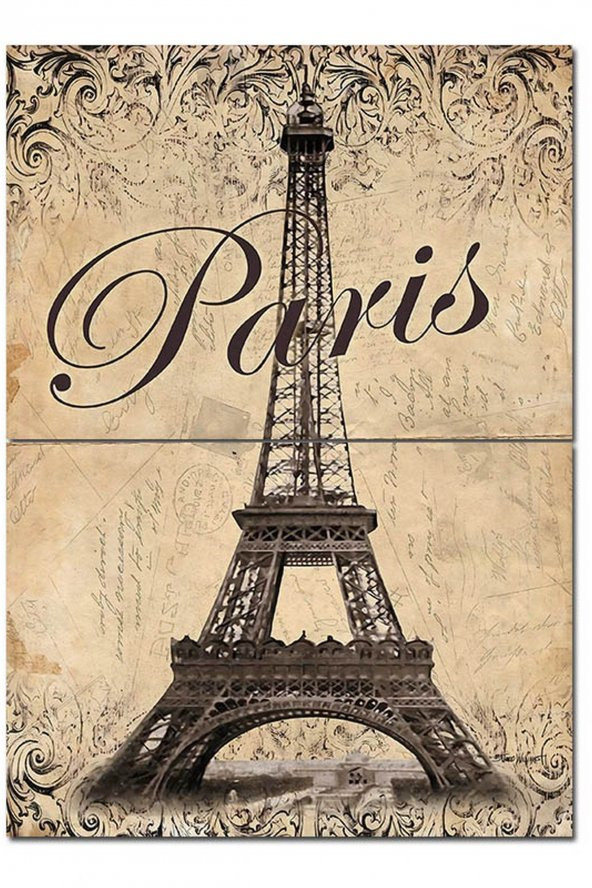 Karizma Tablo Paris Eyfel Kulesi Ve Evlilik Mdf Tablo 70cmX 100cm