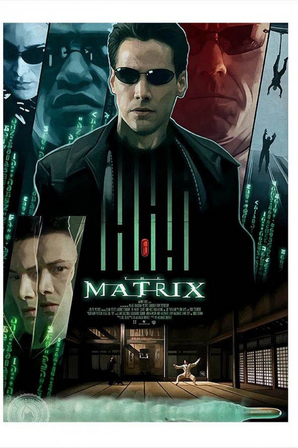 Karizma Tablo The Matrix 1 Mdf poster 35cm X50cm - 1