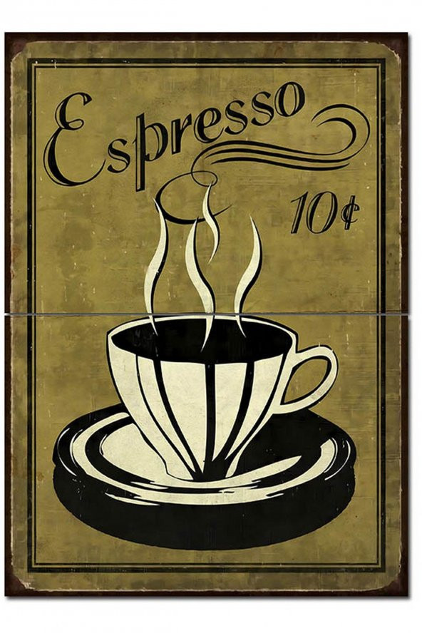 Karizma Tablo Espresso Kahve Art Mdf Tablo 70cmX 100cm