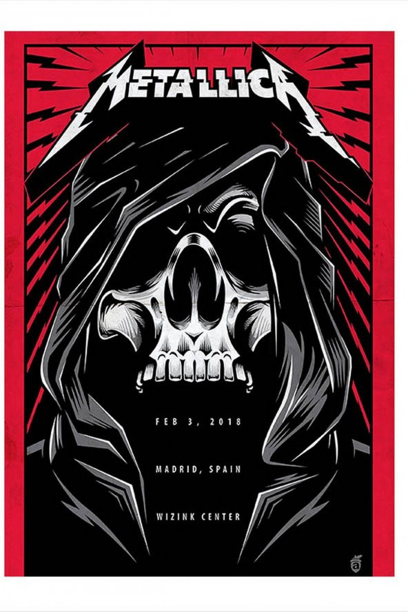 Karizma Tablo Metallica Konser Afişi Mdf poster 25cmX 35cm