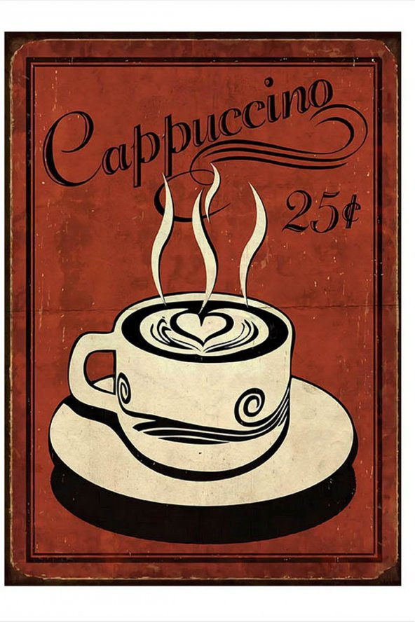 Karizma Tablo Cappucino Kahve Art Mdf Poster 50cmX 70cm