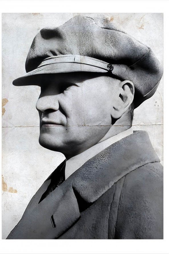 Karizma Tablo Mustafa Kemal Atatürk Art Mdf Poster 50cmX 70cm - 1