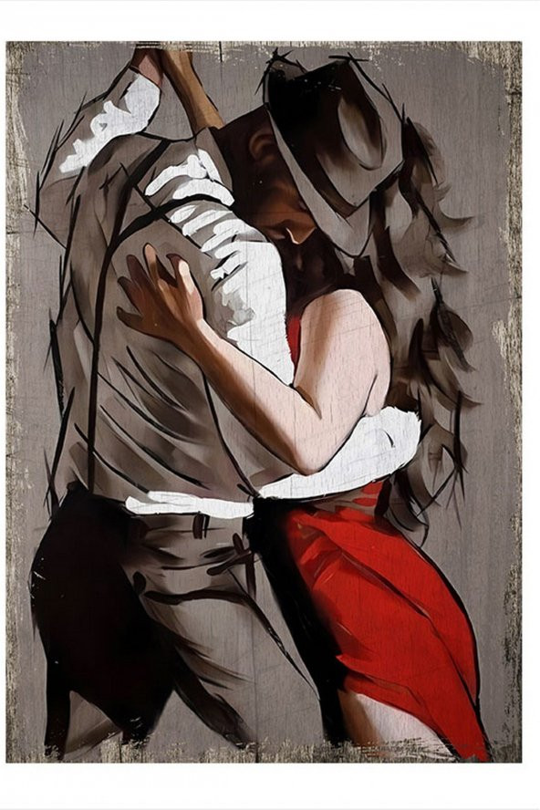 Karizma Tablo Son Tango Çift Hediyelik Mdf Tablo 18cm X 27cm