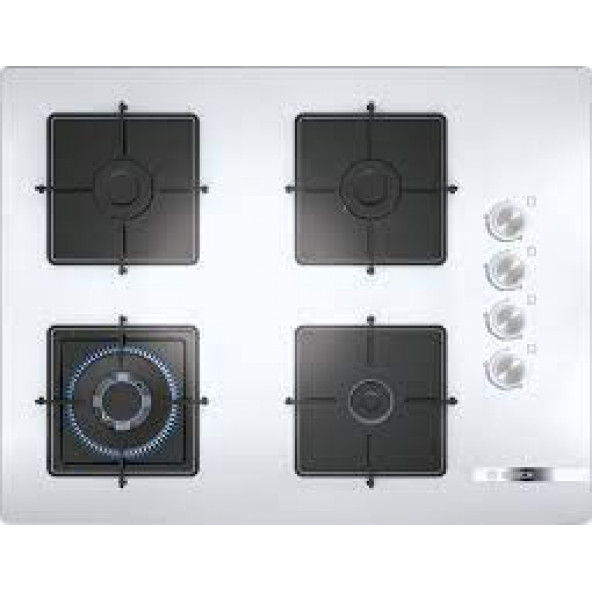 Bosch POH7C2O12O 67 cm Beyaz Cam Ankastre Ocak