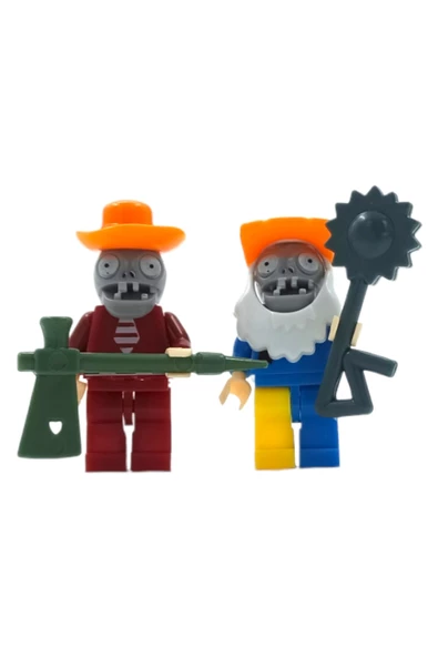 Hayal Gücünü Canlandıran 6'lı Lego Uyumlu Plants vs Zombies Figürleri 5cm. ve Aksesuarları - 5
