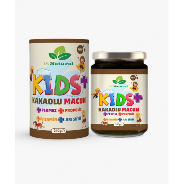 Dr Natural Çocuk Macunu Kakao - Arı Sütü - Propolis - Pekmez ve Vitamin 240 Gr